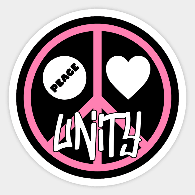 Peace Love Unity Sticker by colorsplash